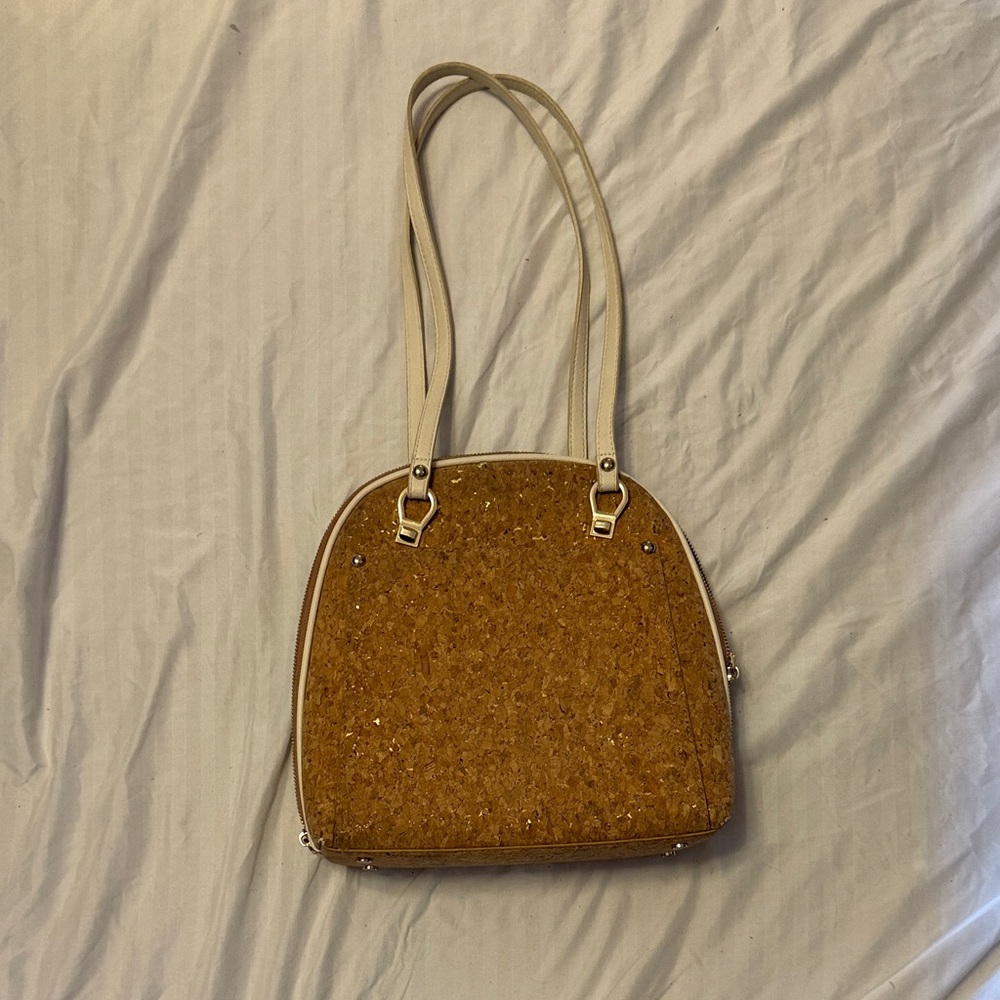 Miztique Tan and Cream Shoulder Bag